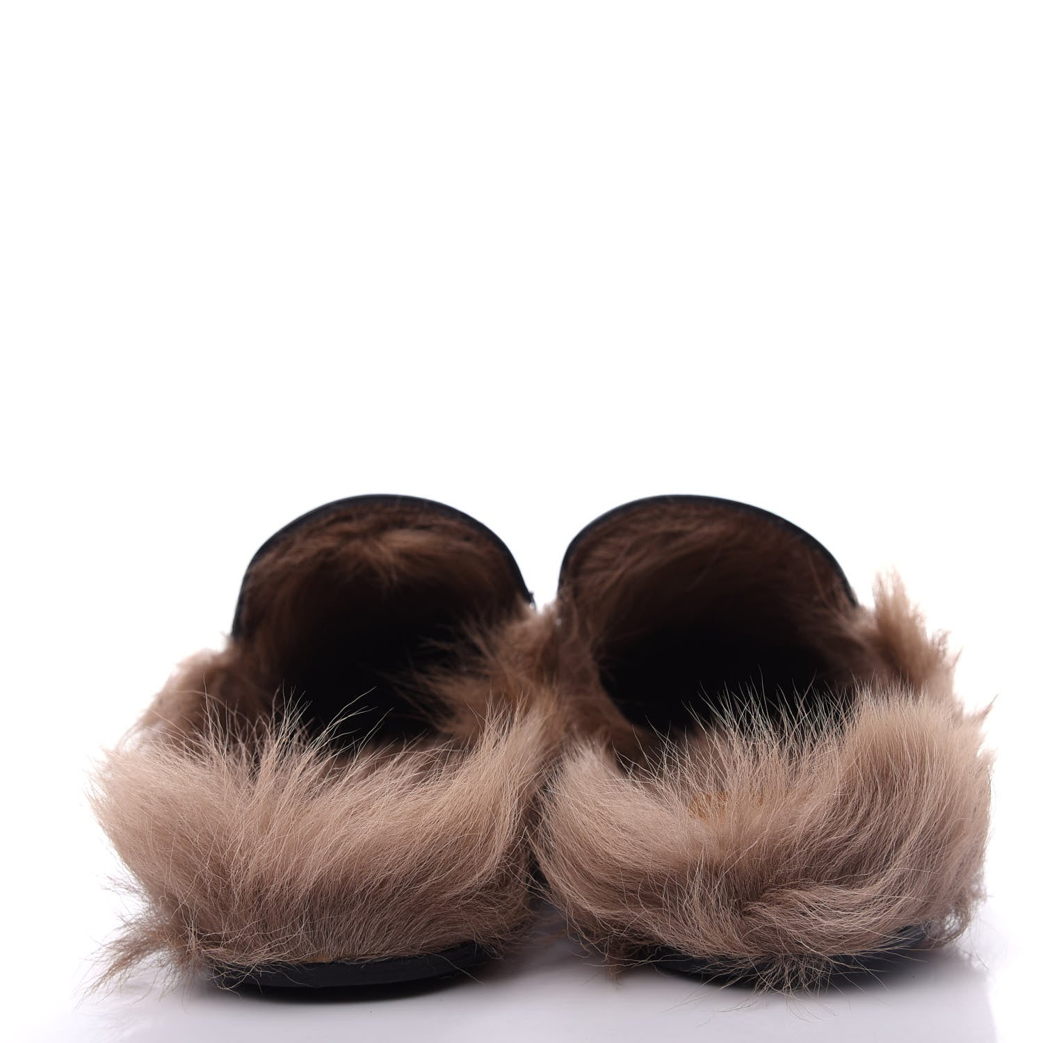 Gucci Patent Fur Womens Princetown Slippers 37.5 Black 7 of 10
