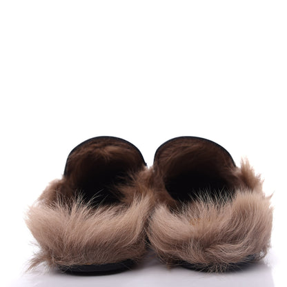 Gucci Patent Fur Womens Princetown Slippers 37.5 Black 7 of 10