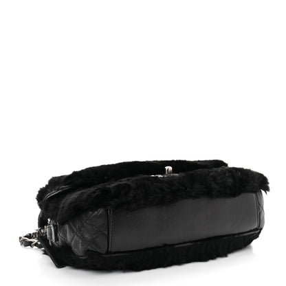 Chanel Rabbit Fur Medium Single Flap Black 4 of 10