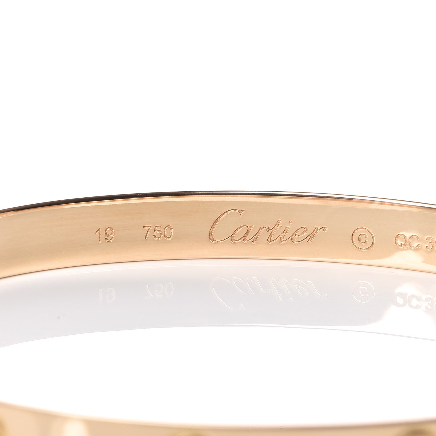 18K Yellow Gold LOVE Bracelet 19