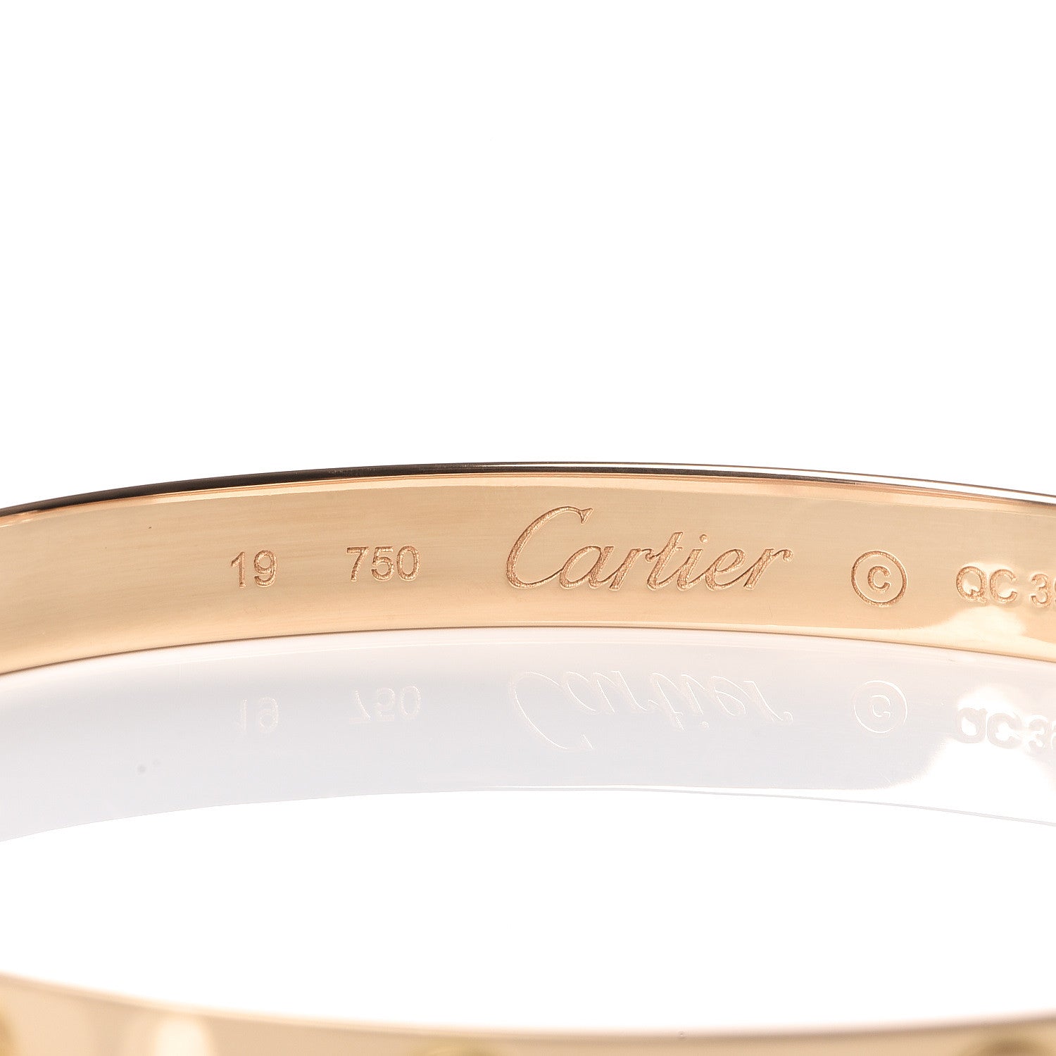 Cartier 18K Yellow Gold LOVE Bracelet 19 4 of 8