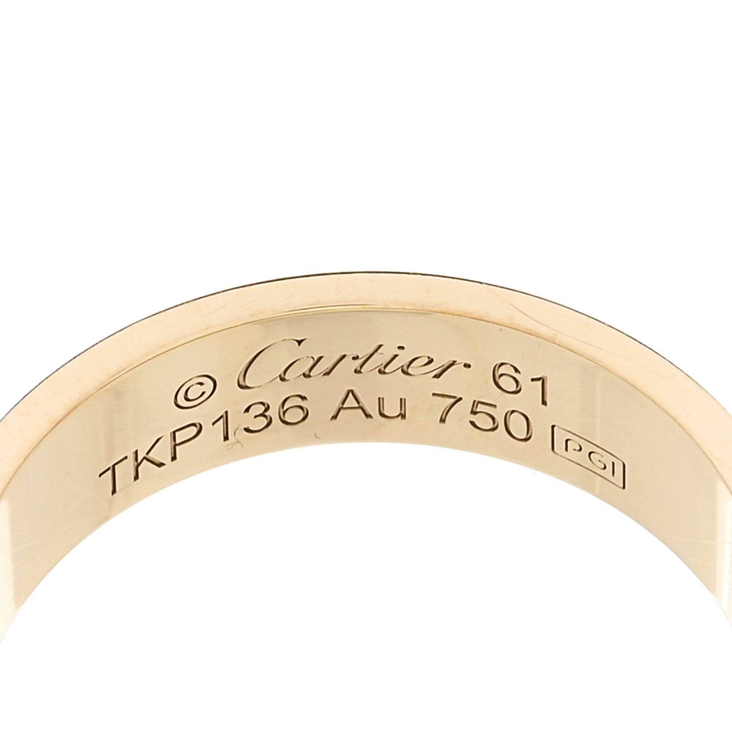18K Yellow Gold 5.5mm LOVE Ring 61 9.5