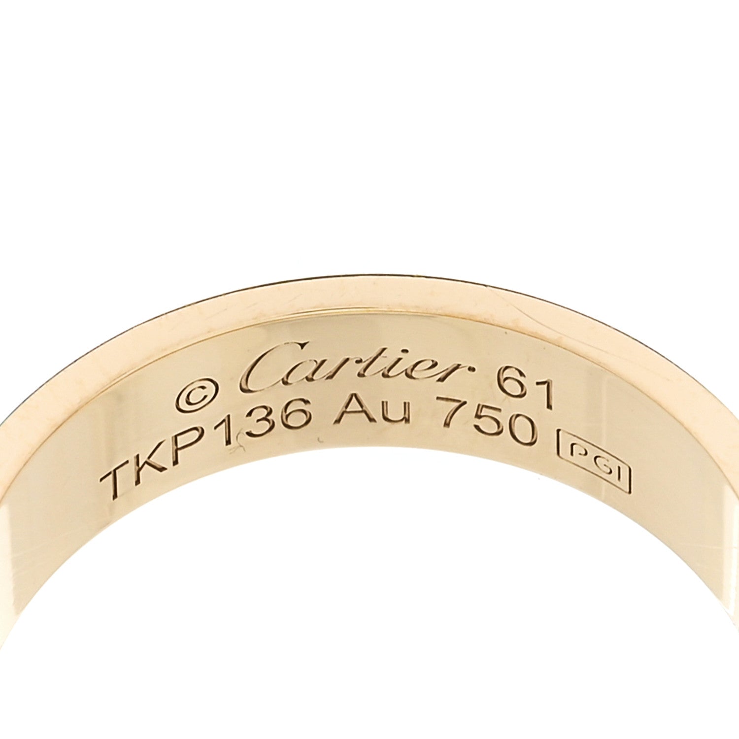Cartier 18K Yellow Gold 5.5mm LOVE Ring 61 9.5 4 of 5