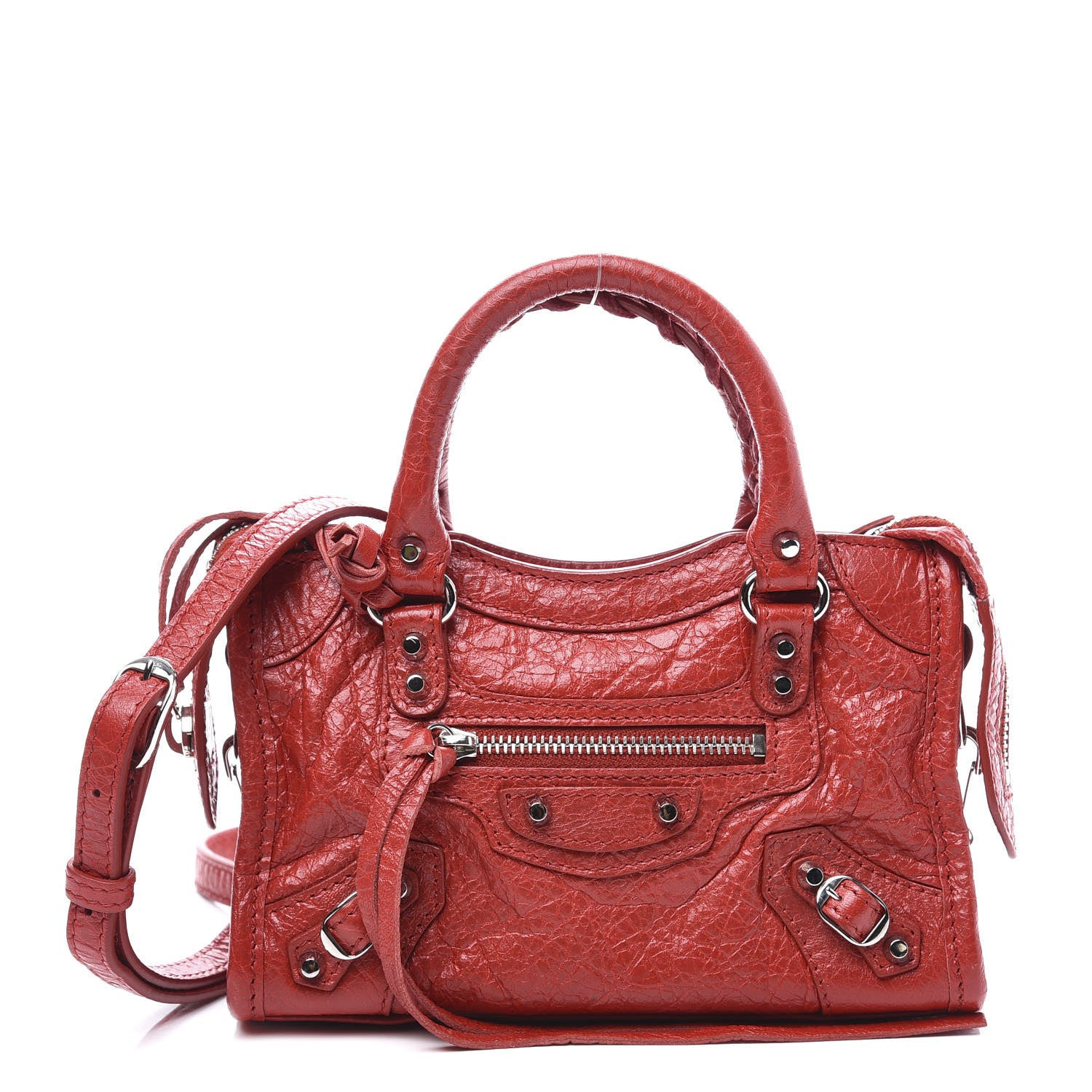 Balenciaga Agneau Classic Hardware Nano City Rouge Groseille 1 of 10