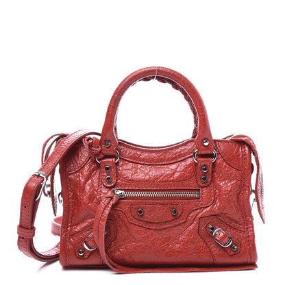 Balenciaga Agneau Classic Hardware Nano City Rouge Groseille 1 of 10