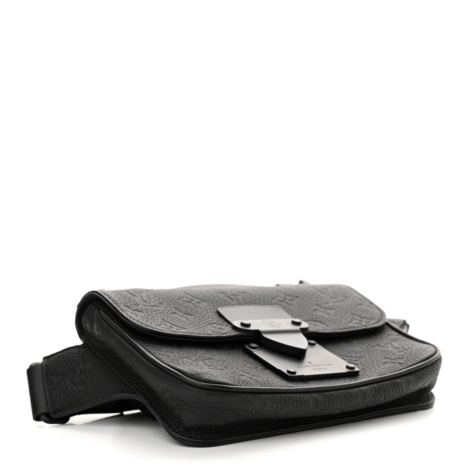 Louis Vuitton Taurillon Monogram S Lock Sling Bag Black 4 of 10