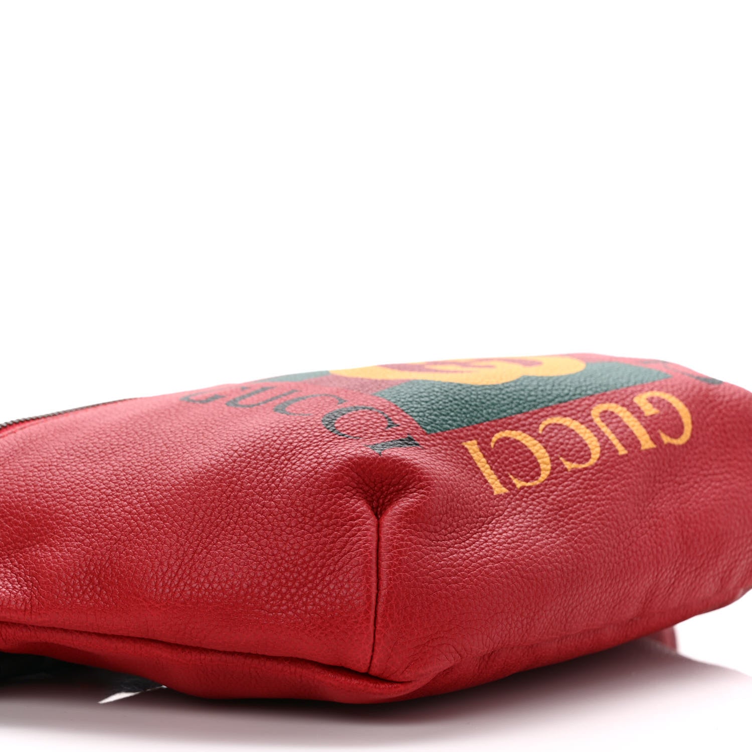 Gucci Grained Calfskin Logo Belt Bag Hibiscus Red 8 of 9