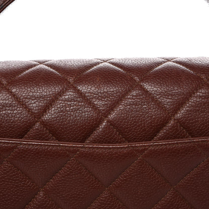 Chanel Caviar Quilted Jumbo Kelly Flap Brown 10 of 17