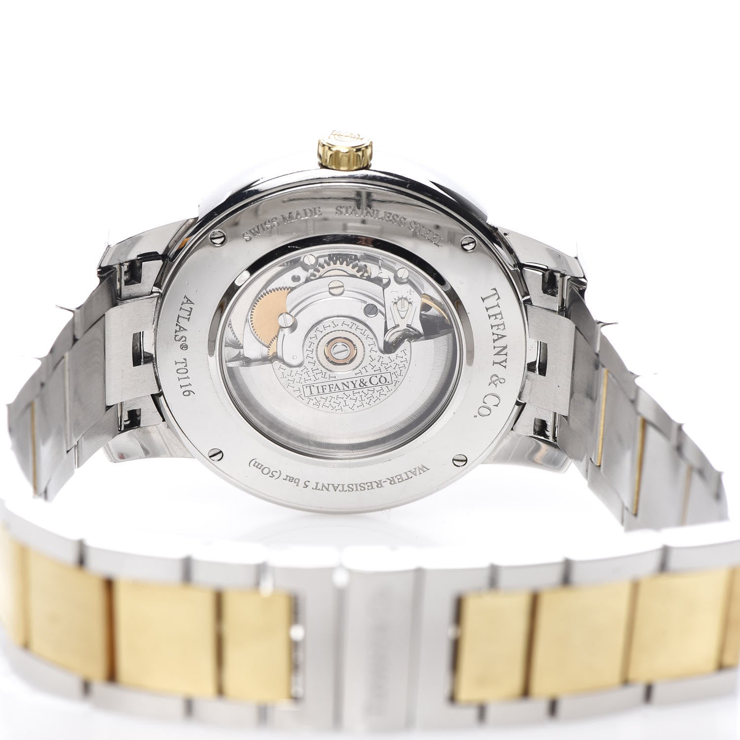 Tiffany Stainless Steel 18K Yellow Gold 42mm Atlas Automatic Watch 5 of 9