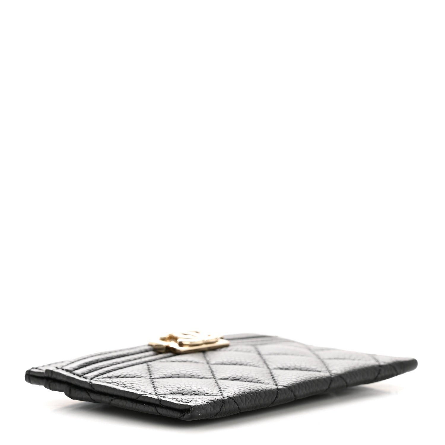 Chanel Caviar Quilted Boy Card Holder Black 4 of 8