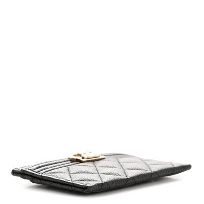 Chanel Caviar Quilted Boy Card Holder Black 4 of 8