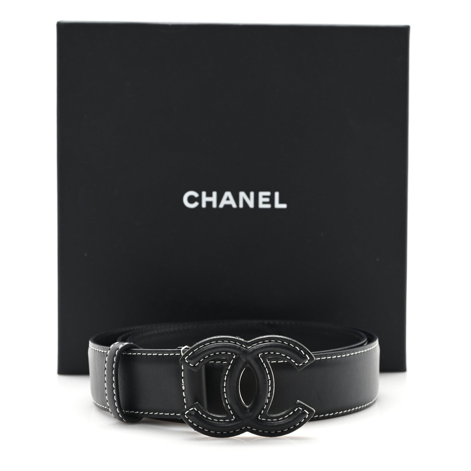 Chanel Calfskin CC Belt 85 34 Black 7 of 7