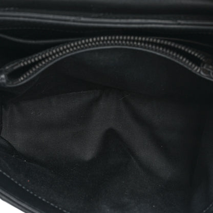 Saint Laurent Calfskin Y Quilted Monogram Monochrome Small Loulou Chain Satchel Black 5 of 17