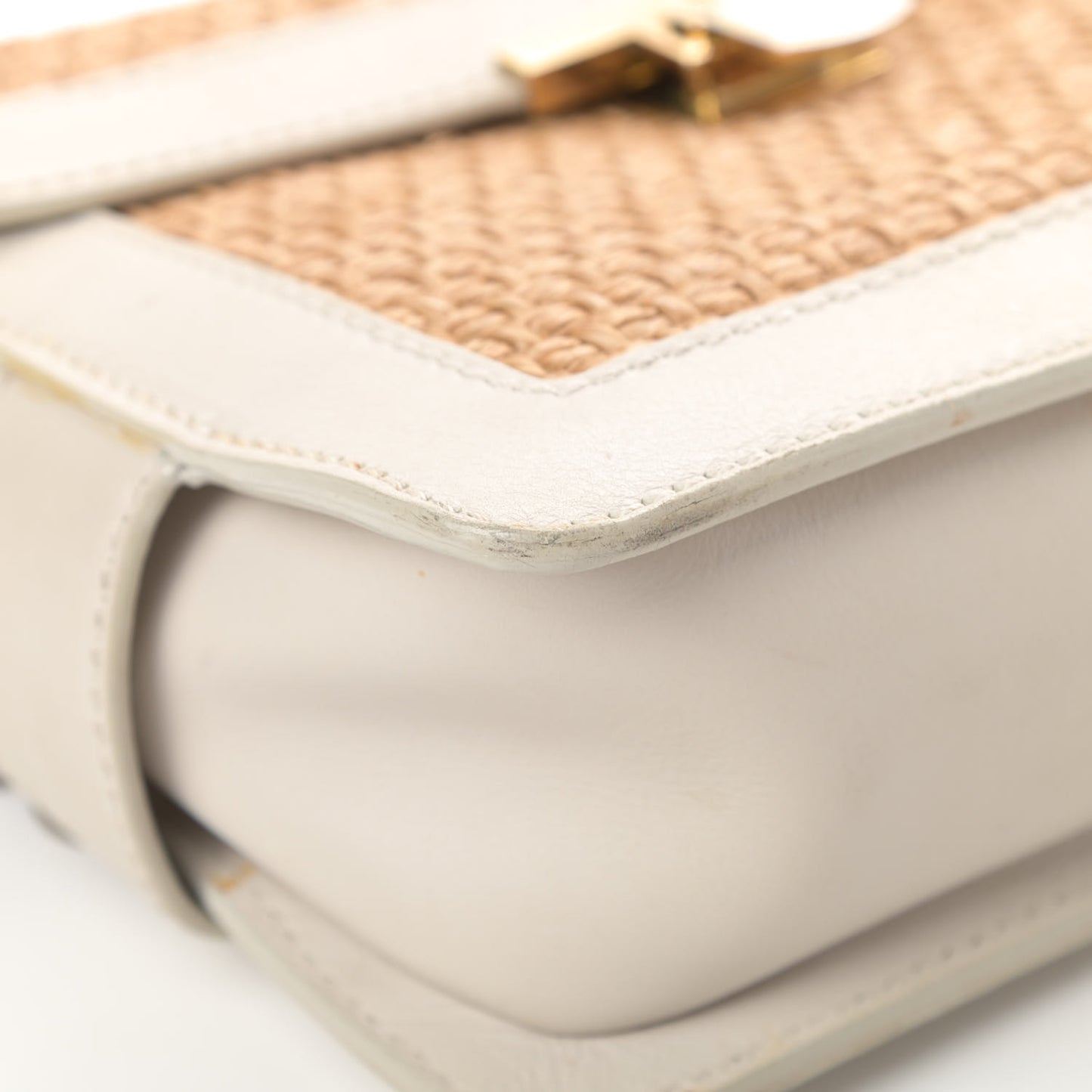 Straw Shoulder Bag Beige