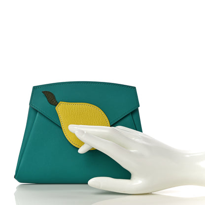 Hermes Swift Chevre Mysore Hermail Tutti Frutti Lemon Wallet Bleu Paon Lime Canopee 2 of 9