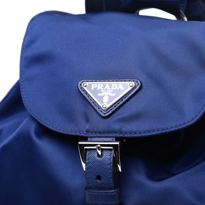 Prada Tessuto Nylon Saffiano Vela Medium Backpack Baltico 11 of 11