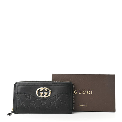 Gucci Guccissima Sukey Zip Around Wallet Black 8 of 8