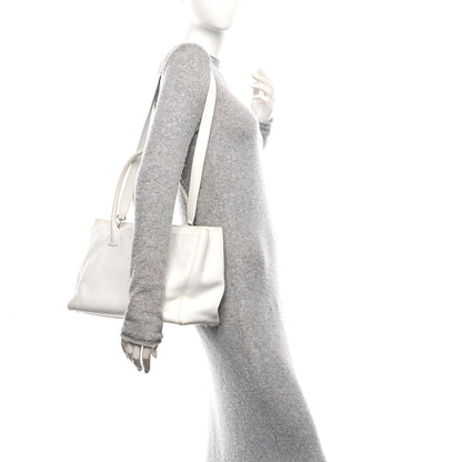 Chanel Calfskin Cerf Executive Shopper Tote White 2 of 12