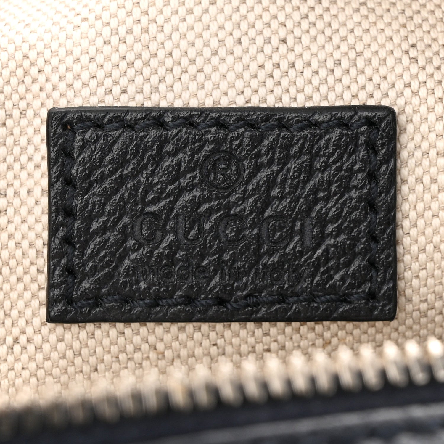 Gucci GG Supreme Monogram Textured Calfskin Web Mini Ophidia Messenger Beige Blue 6 of 10