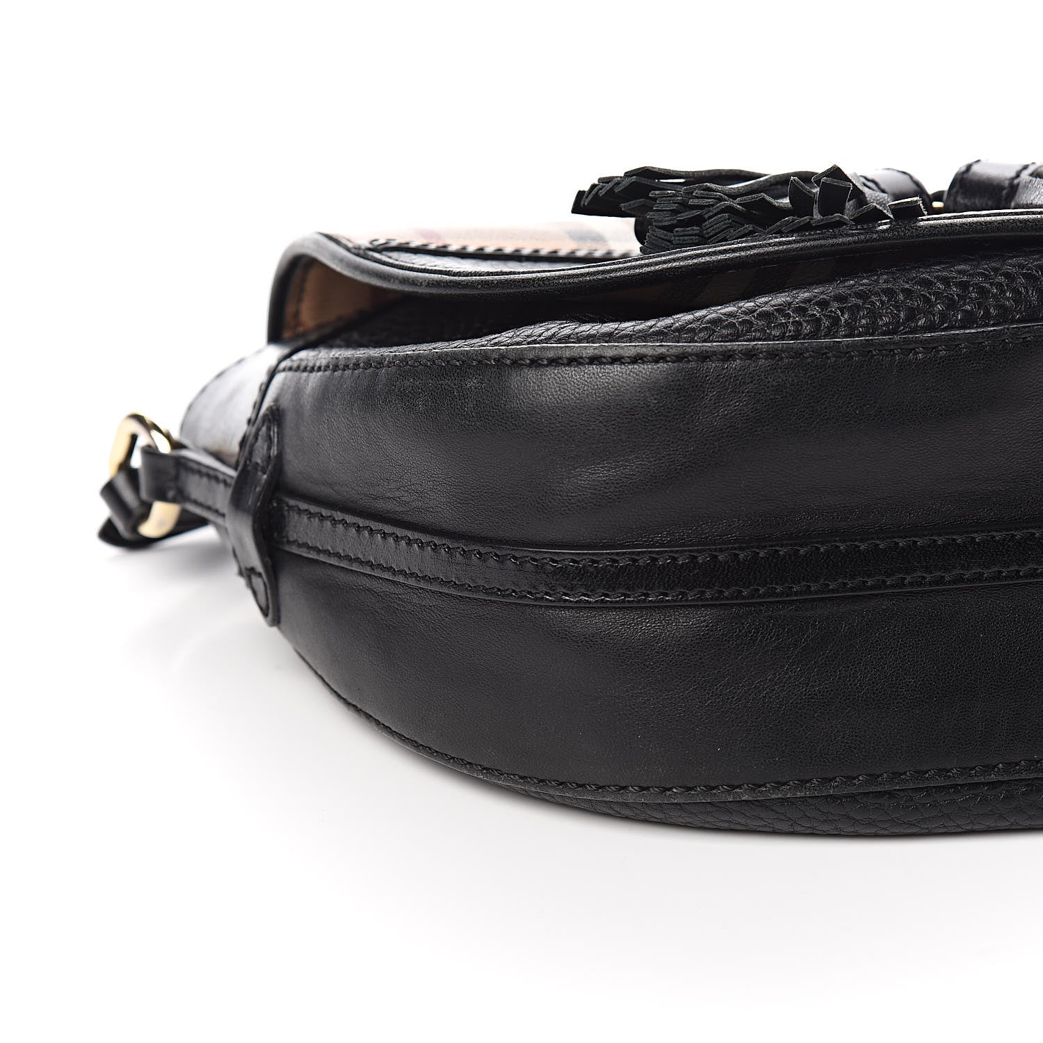 Burberry Haymarket Check Maydown Crossbody Bag Black 9 of 12