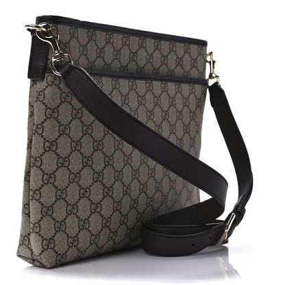 Gucci GG Plus Monogram Medium Flat Messenger Bag Dark Brown 3 of 11