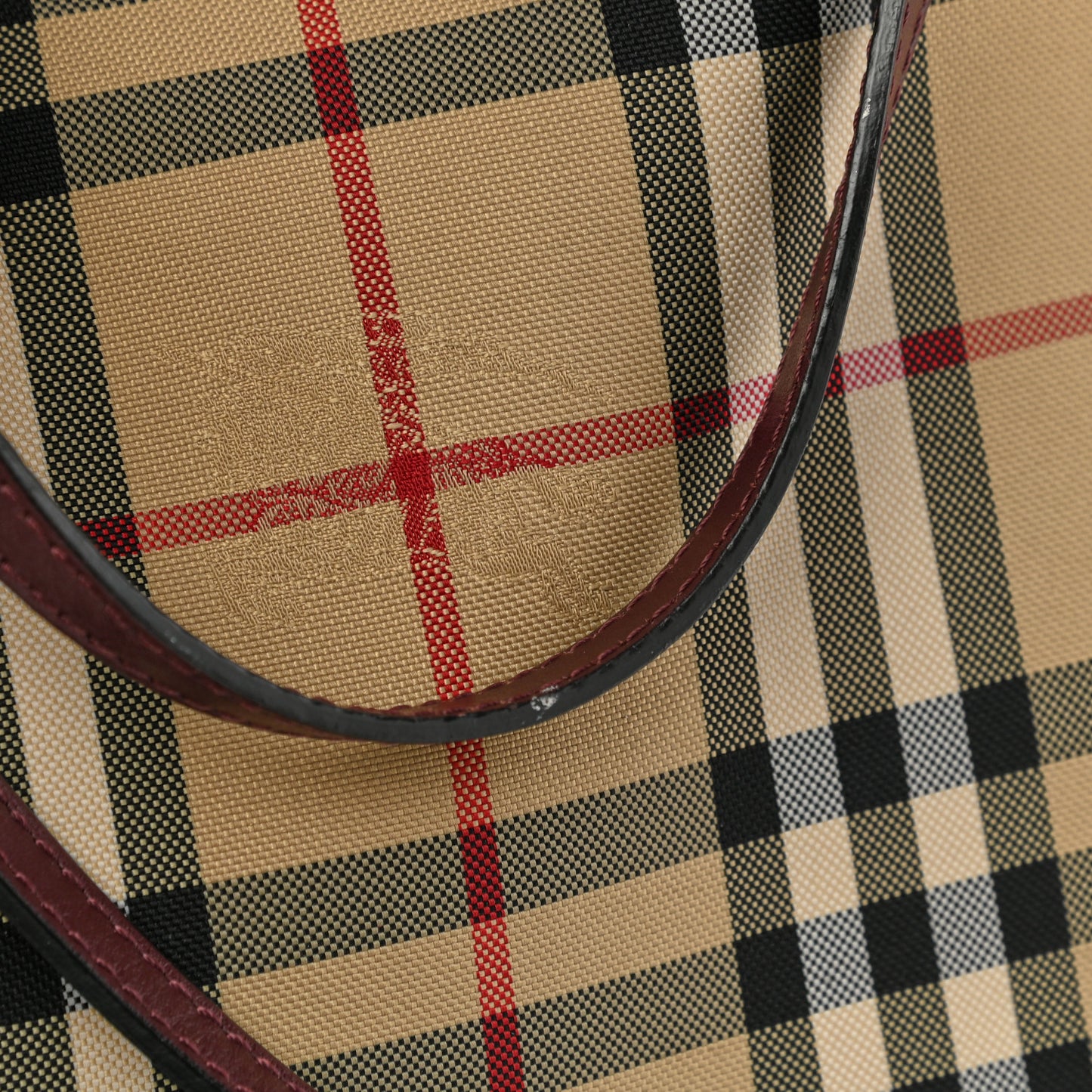 House Check Small Canterbury Tote Burgundy