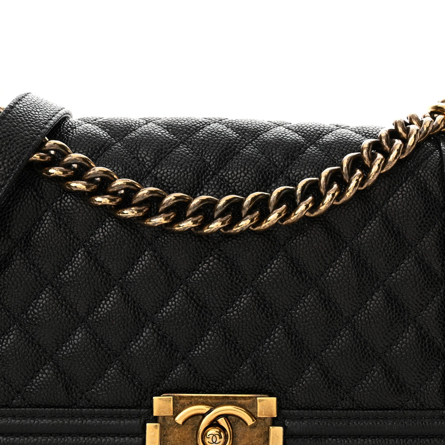 Chanel Caviar Quilted Medium Boy Flap Black 8 of 13