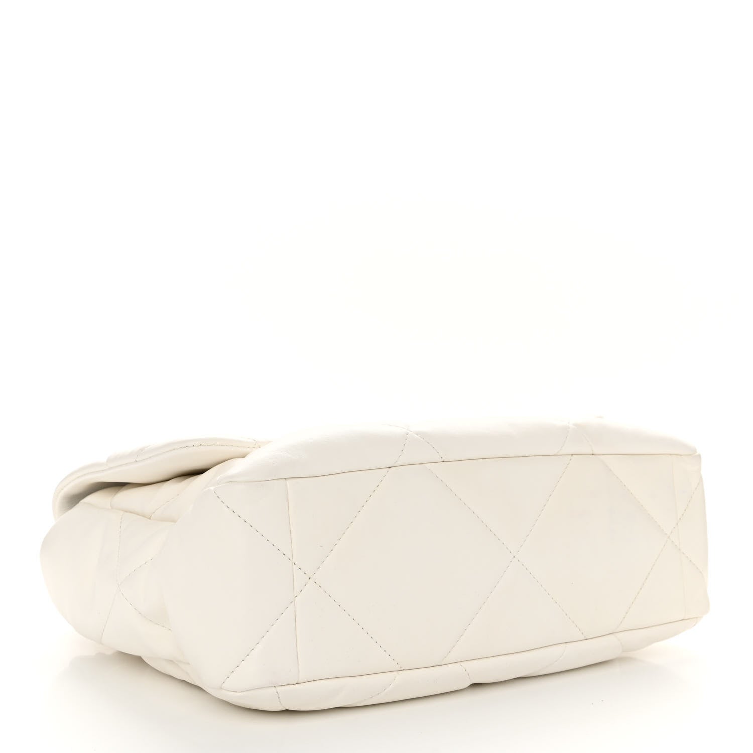 Chanel Lambskin Quilted Large Chanel 19 Flap White 4 of 10