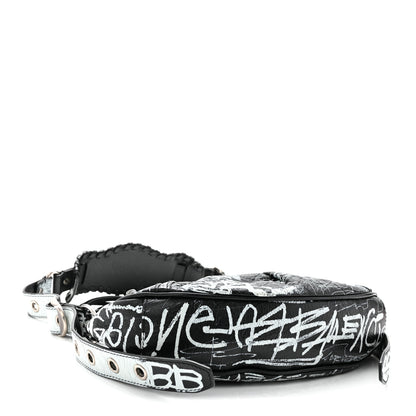 Balenciaga Agneau Arena Graffiti Le Cagole Shoulder Bag XS Black 5 of 11