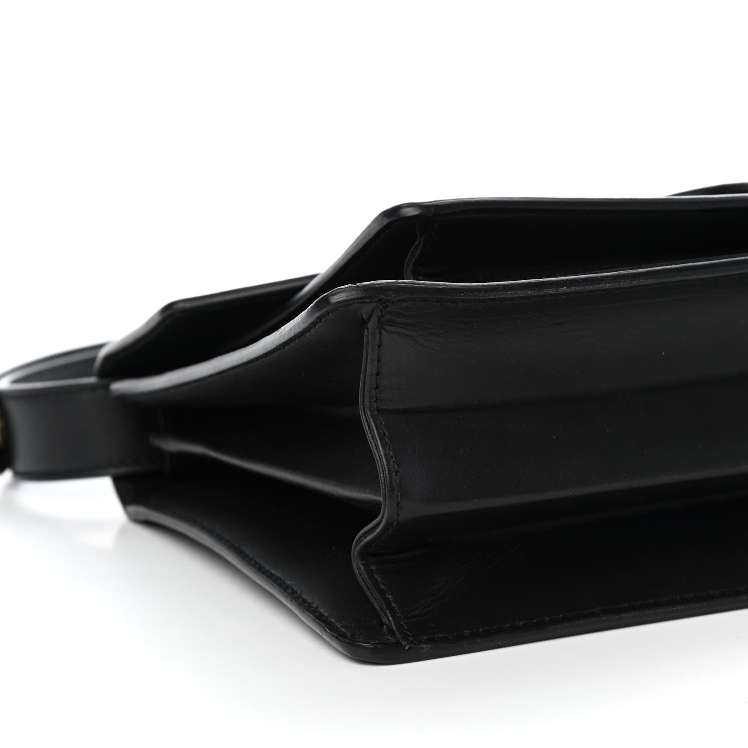 Balenciaga Calfskin Triangle Flap Shouder Bag Black 9 of 10