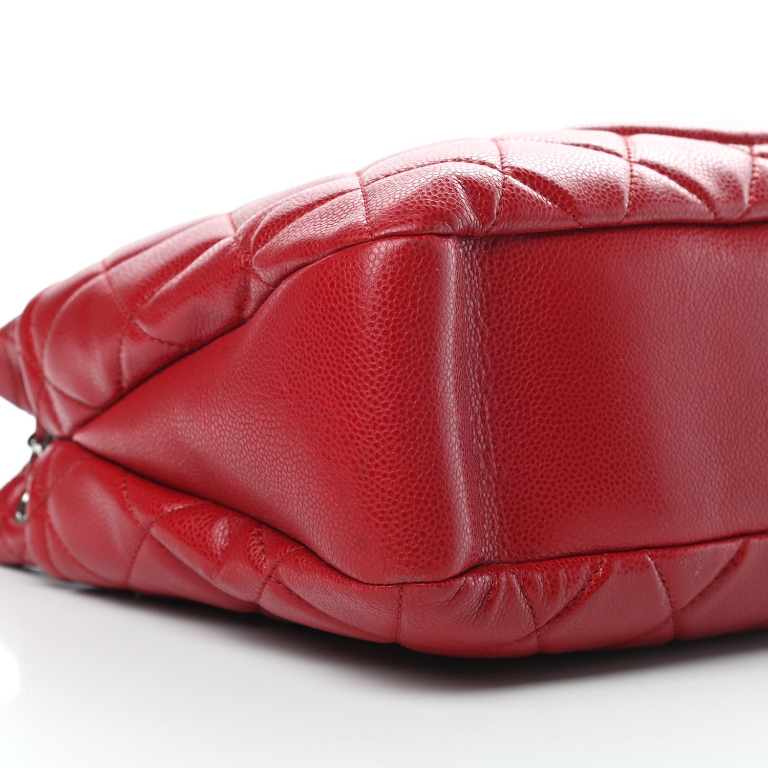 Chanel Caviar Quilted Timeless CC Soft Tote Red 9 of 13