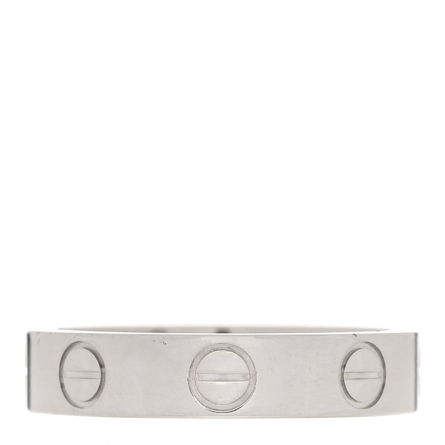 18K White Gold 3.5mm LOVE Ring 46 3.75