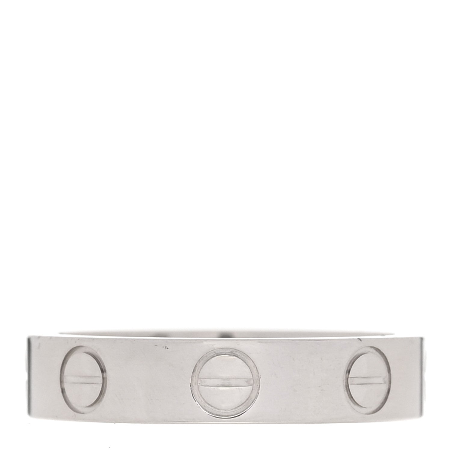 Cartier 18K White Gold 3.5mm LOVE Ring 46 3.75 1 of 4