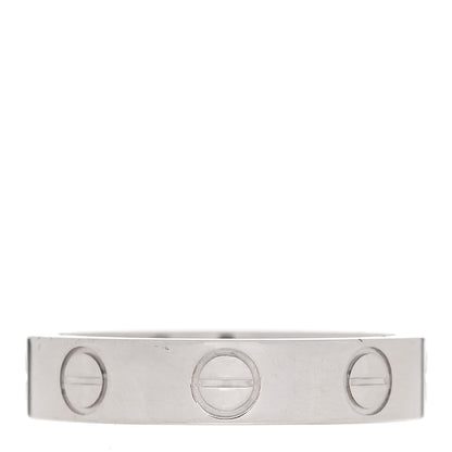 Cartier 18K White Gold 3.5mm LOVE Ring 46 3.75 1 of 4