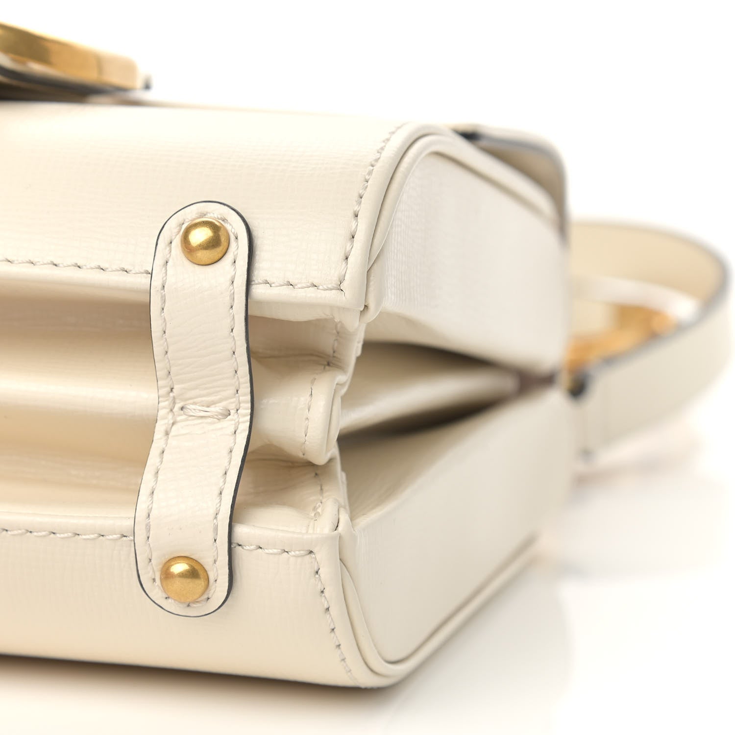 Valentino Garavani Grainy Calfskin VLogo Stud Sign Shoulder Bag Light Ivory 8 of 11