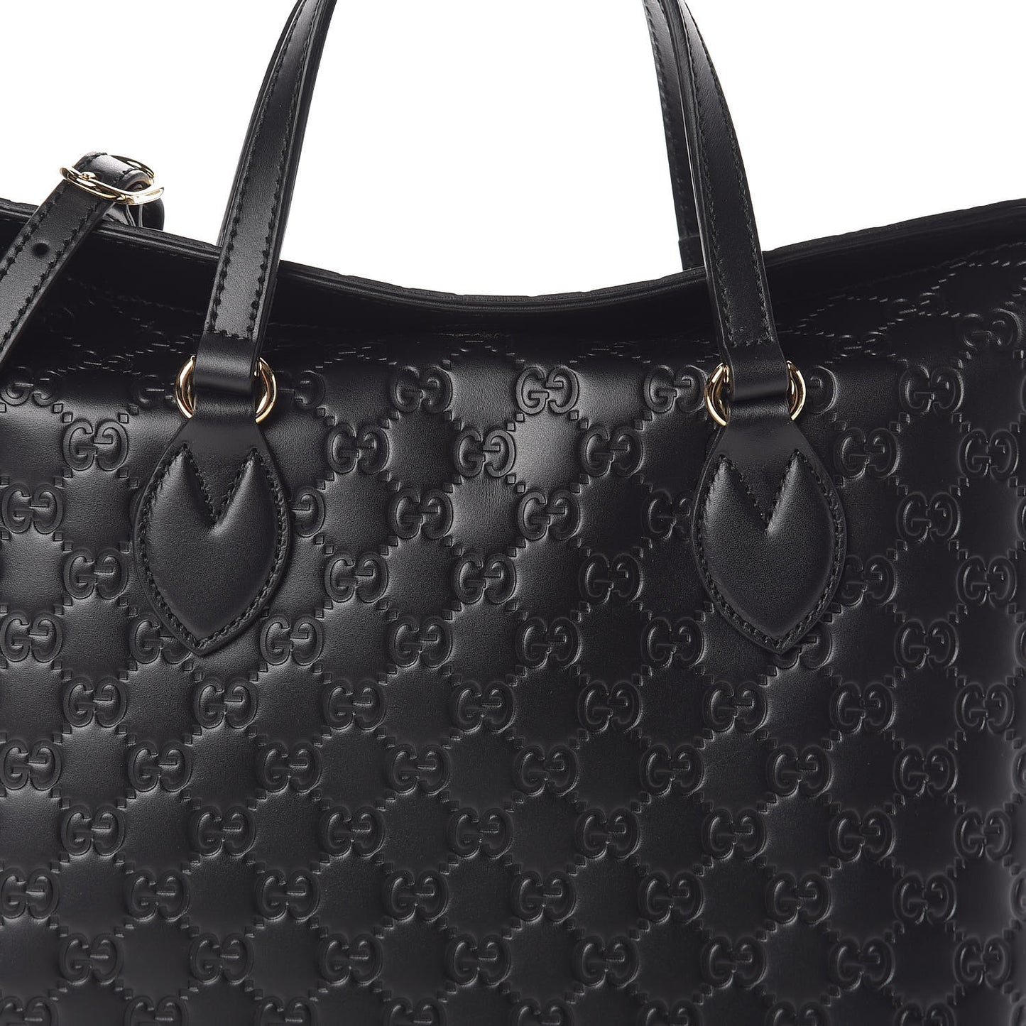Guccissima Linea A Foldover Tote Black