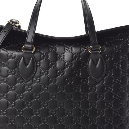Gucci Guccissima Linea A Foldover Tote Black 8 of 10