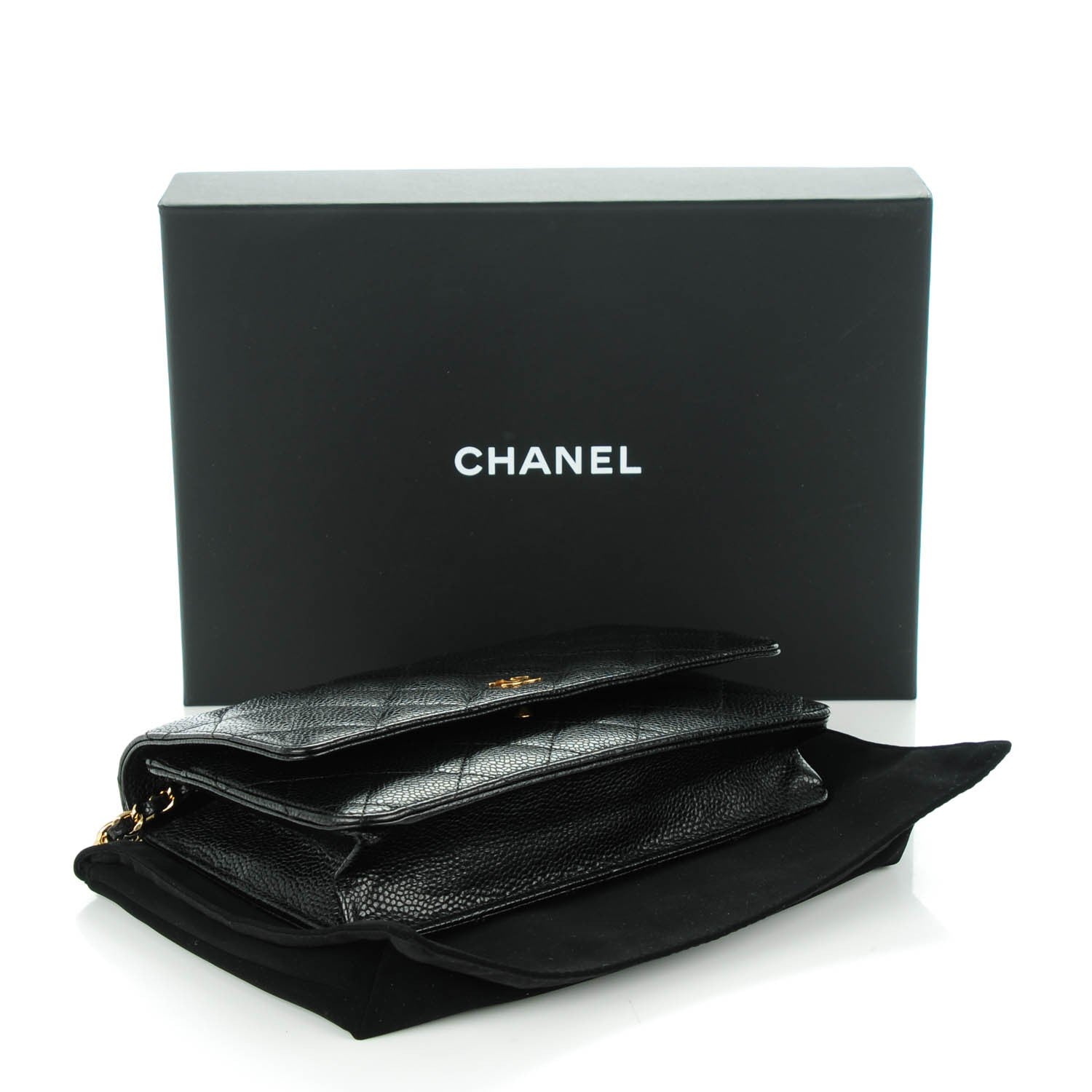 Chanel Caviar Quilted Wallet On Chain WOC Black 4 of 8