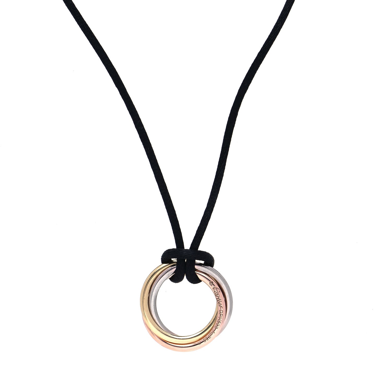 18K Pink Yellow White Gold Trinity Cord Necklace