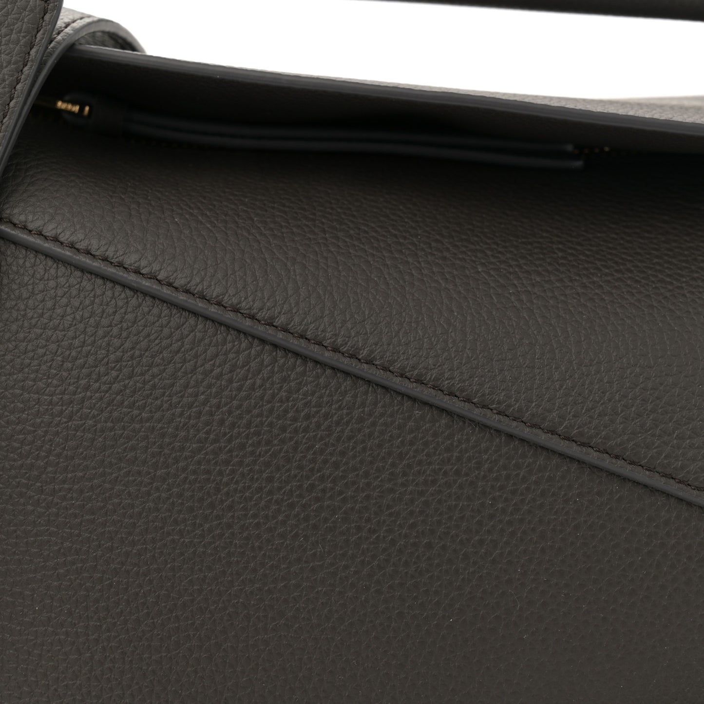 Soft Grained Calfskin Small Puzzle Edge Bag Dark Grey