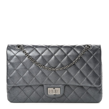 Chanel Metallic Calfskin Quilted 2.55 Reissue 227 Flap Charcoal 1 of 9