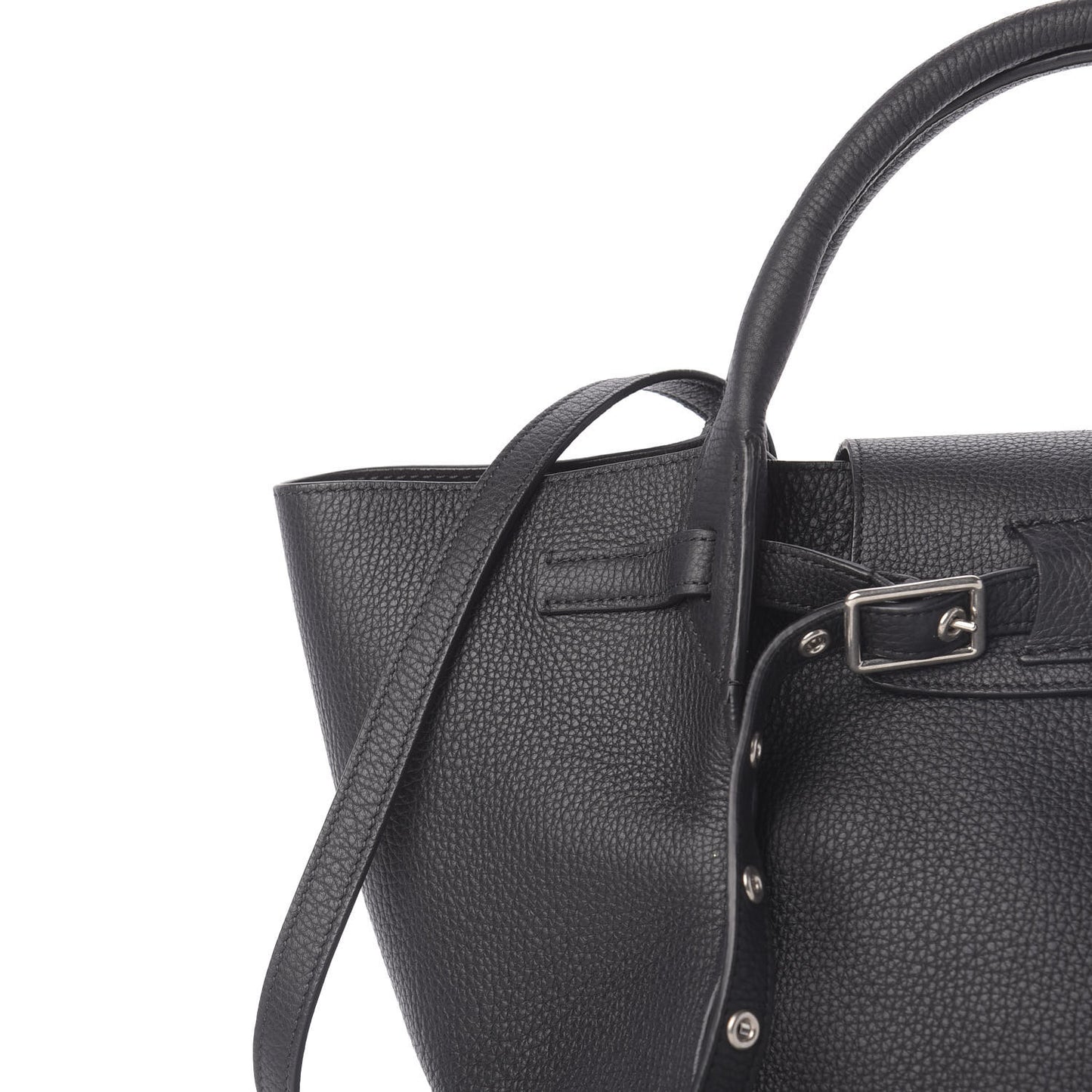 Supple Grained Calfskin Small Big Bag Anthracite