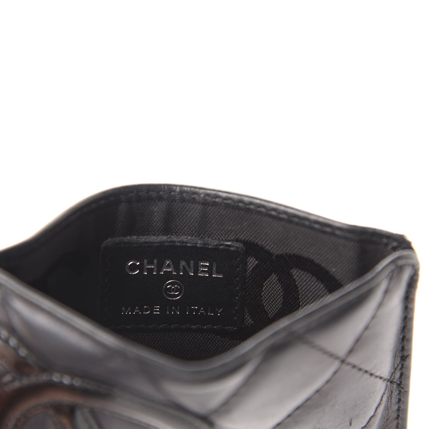 Chanel Calfskin Quilted Cambon Card Holder Black 7 of 8