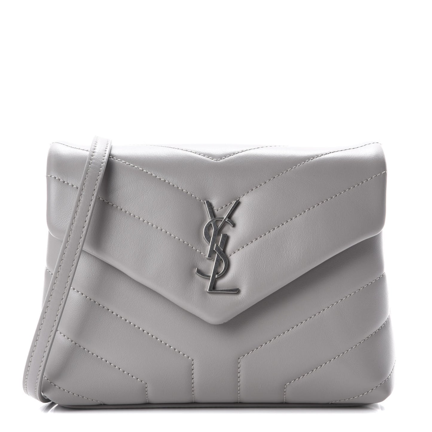 Calfskin Y Quilted Monogram Toy Loulou Satchel Granite