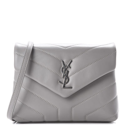 Saint Laurent Calfskin Y Quilted Monogram Toy Loulou Satchel Granite 1 of 11