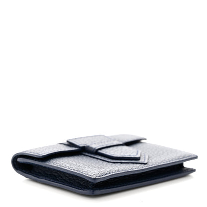 Delvaux Grained Bullskin Presse Card Case Navy 4 of 7