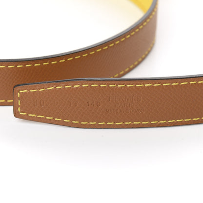Hermes Swift Epsom 24mm Belt Strap 90 Lime Sesame 3 of 6