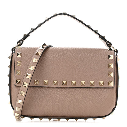 Valentino Garavani Grainy Calfskin Rockstud Crossbody Pouch Poudre 1 of 9