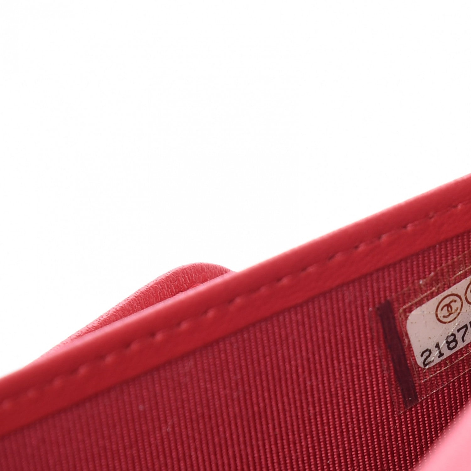 Chanel Lambskin Quilted Large Zip Around Organizer Wallet Red 8 of 8