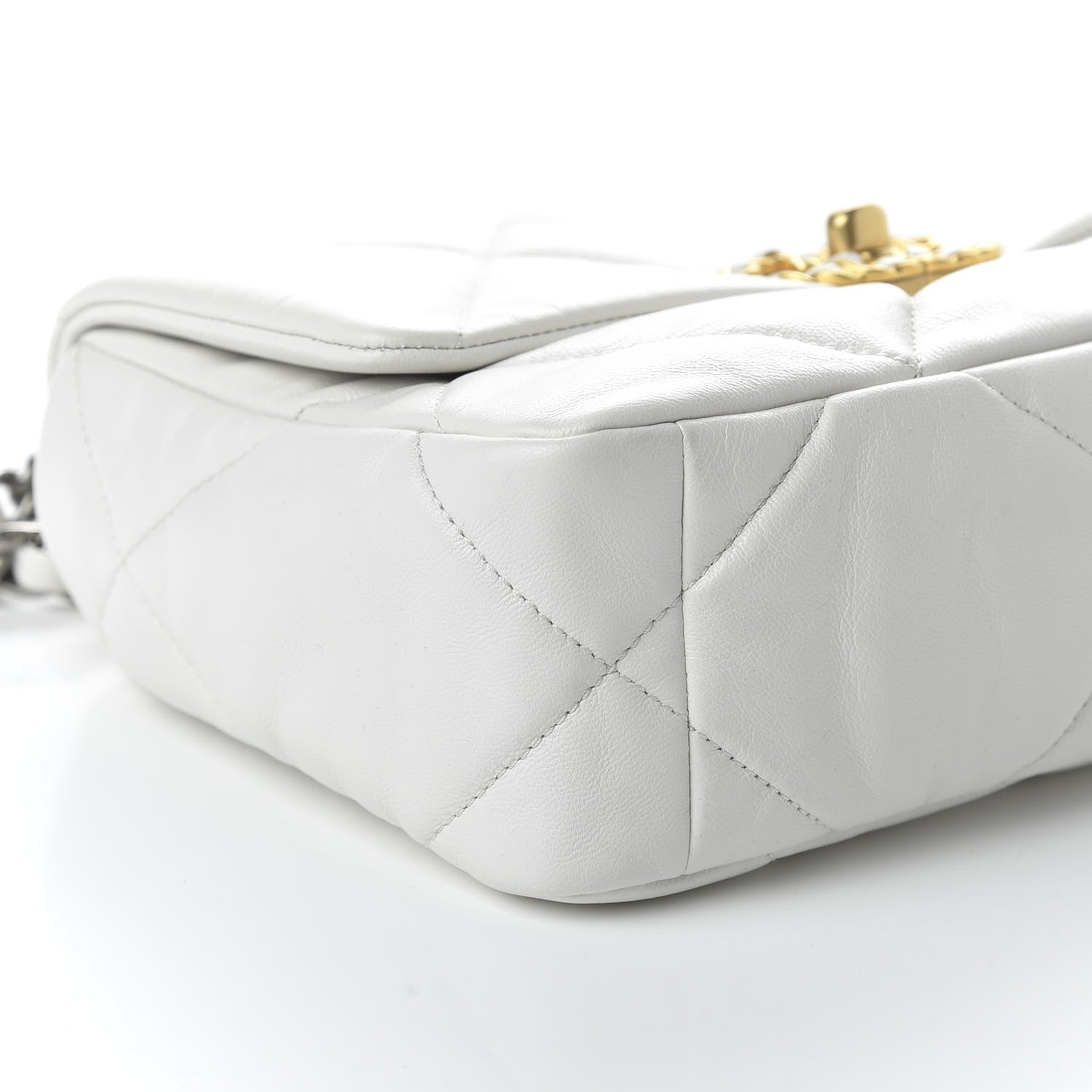 Chanel Lambskin Quilted Medium 19 Flap White 6 of 10